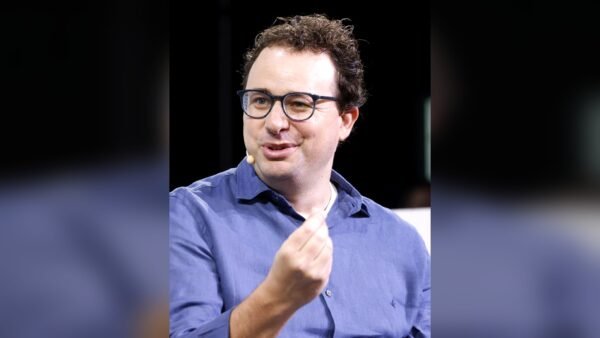 Anthropic chief executive Dario Amodei speaking at TechCrunch Disrupt in 2023.