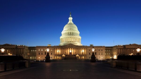 File photo: The United States Capitol in Washington, D.C., at dusk.