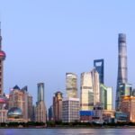 File photo: the Pudong financial district skyline in Shanghai at dusk.