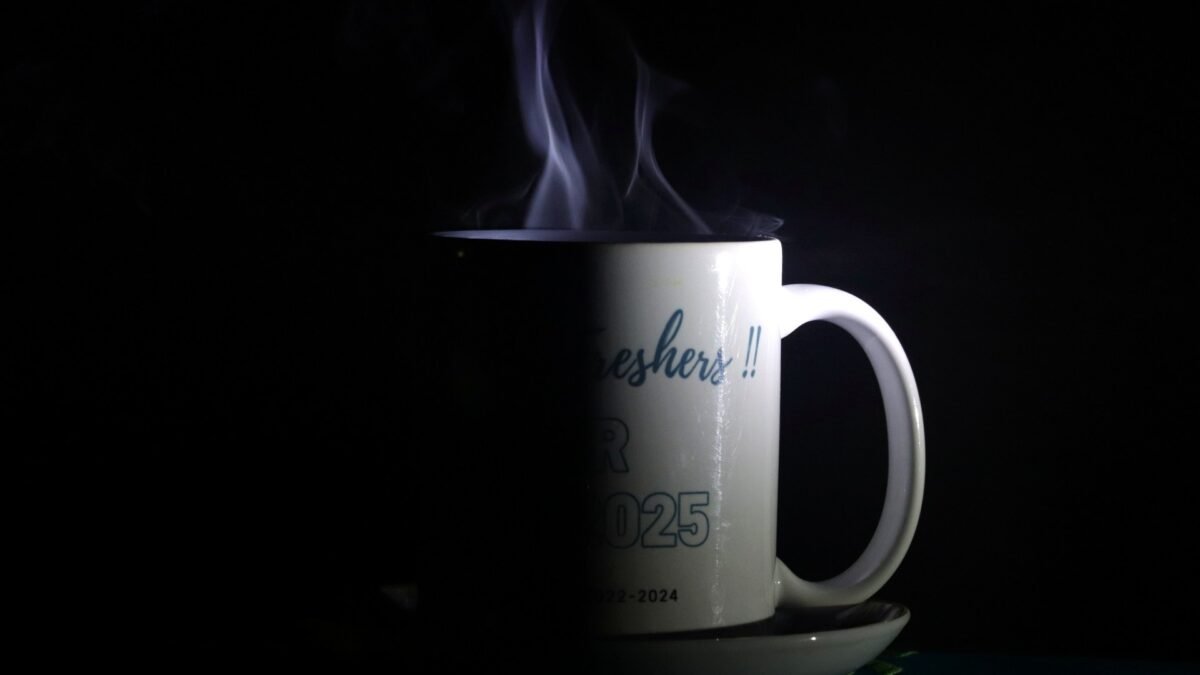File photo: steam rising from a hot cup of coffee — coffee was one of the five scents transmitted in the Scentronic study.