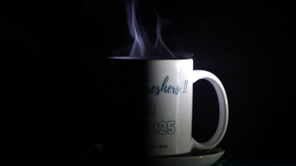 File photo: steam rising from a hot cup of coffee — coffee was one of the five scents transmitted in the Scentronic study.