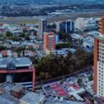 Aerial view of the Guatemala City skyline.