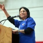 Dolores Huerta speaking at a campaign rally in Phoenix, Arizona, in March 2016.