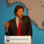 File photo (14 January 2010): Imran Khan speaking at Chatham House in London.