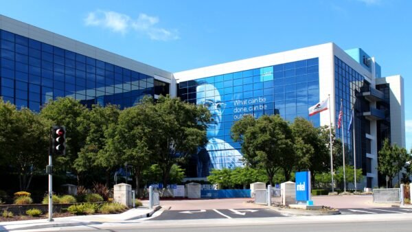 File photo: Intel headquarters, the Robert Noyce Building, in Santa Clara, California.