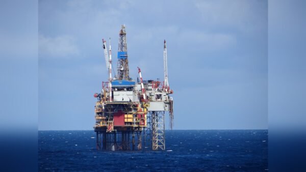 File photo: a gas production platform in the North Sea off the coast of Scotland.