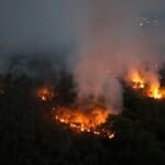 File photo: forest fires burning near Palangka Raya, Central Kalimantan, Indonesia, in August 2026.