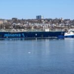 File photo: the crude oil tanker MINERVA IRIS at sea — a similar-class vessel to the tankers Iran's IRGC says were struck in the Persian Gulf (not one of the vessels involved).