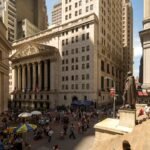 File photo (August 2017): The New York Stock Exchange building at the intersection of Broad Street and Wall Street in New York City.