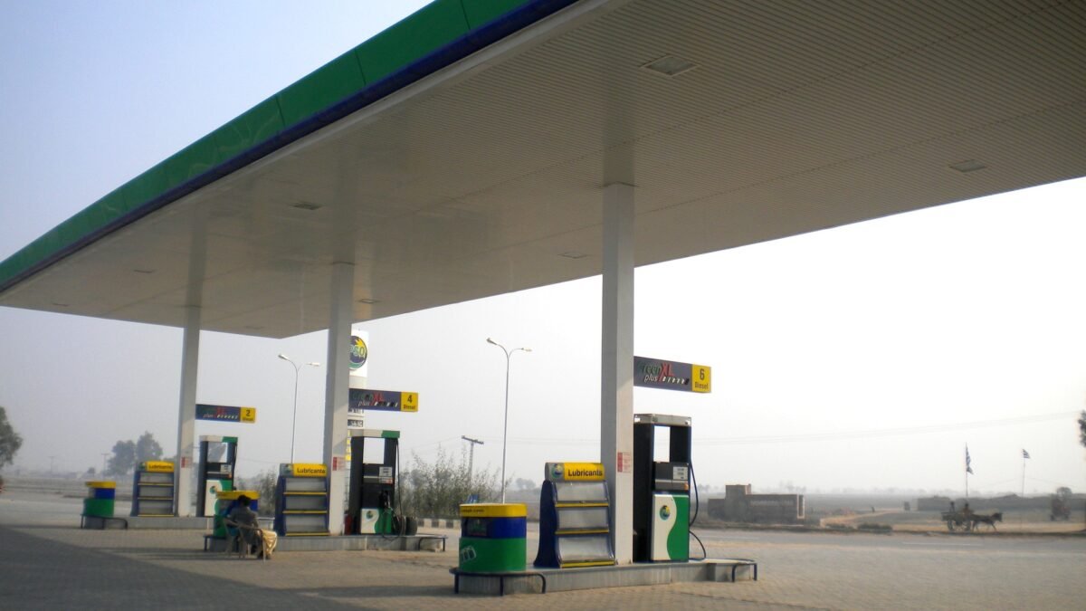 File photo: a petrol station in Pakistan.