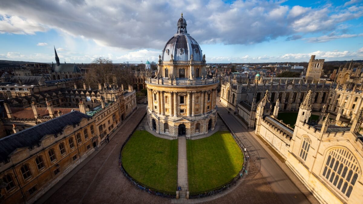 File photo: The Radcliffe Camera in Oxford, with its domed reading room, lawn and surrounding colleges.