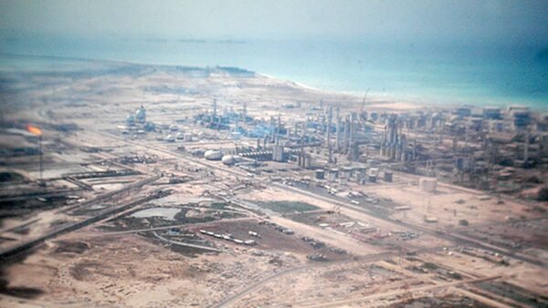 File photo: An aerial view of the Ras Tanura oil refinery on Saudi Arabia's Gulf coast.