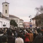 File photo: student-led protesters at a demonstration in Čačak, Serbia.