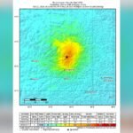 USGS ShakeMap showing the epicentre and shaking intensity of the 22 October 2026 magnitude-7.0 earthquake near Nagqu, Tibet.