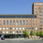 File photo: the 'Himbeerpalast' ('Raspberry Palace'), Siemens' historic former headquarters in Erlangen, Germany.