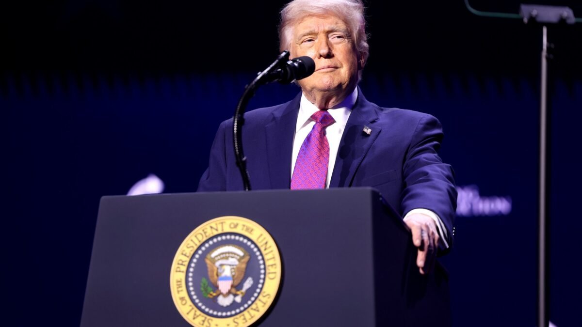 File photo: Donald Trump speaking at a campaign rally.