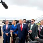 File photo: President Donald Trump speaks to the press at Dallas Fort Worth International Airport, Texas, on 1 October 2026.