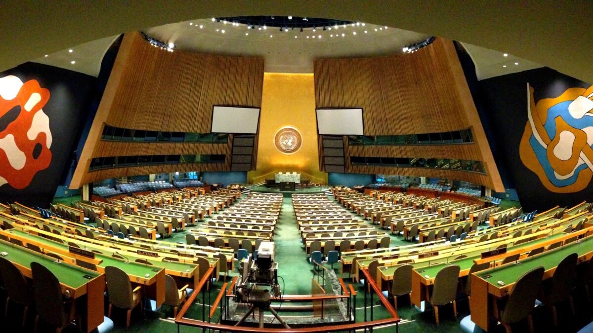 File photo (2012): The United Nations General Assembly hall in New York.