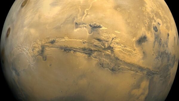 File photo: Valles Marineris, the largest canyon system in the solar system, on Mars.