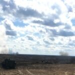 File photo: armoured vehicles conduct a live-fire exercise at CFB Wainwright, Alberta.