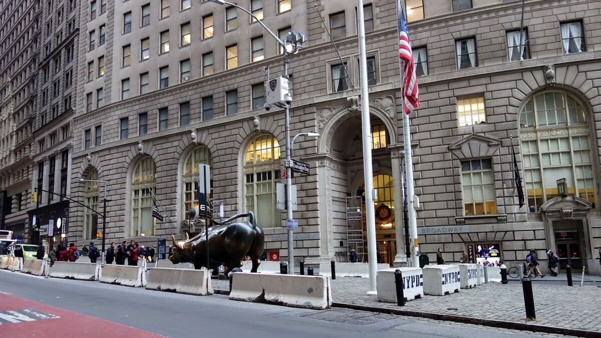 File photo: the Charging Bull statue in New York's Financial District.