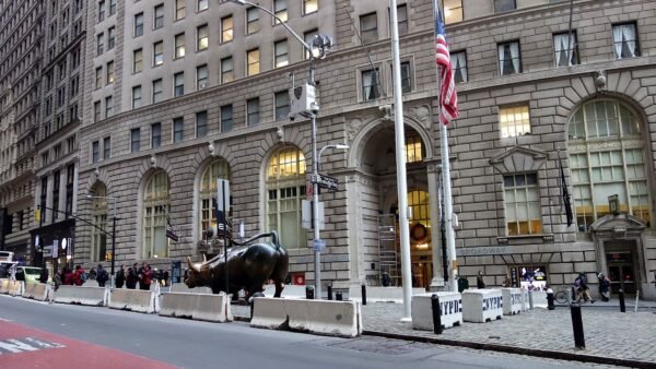 File photo: the Charging Bull statue in New York's Financial District.