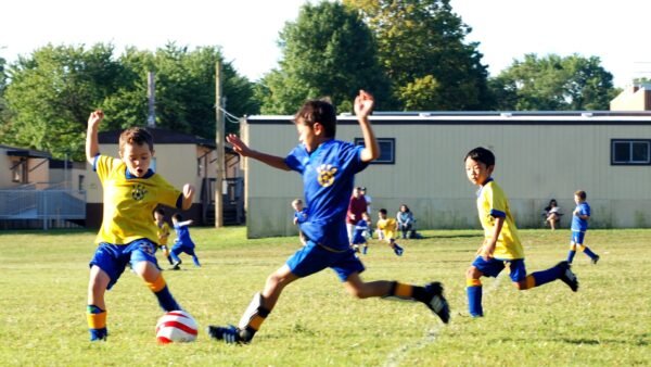 File photo: children play in a youth soccer match in the United States.