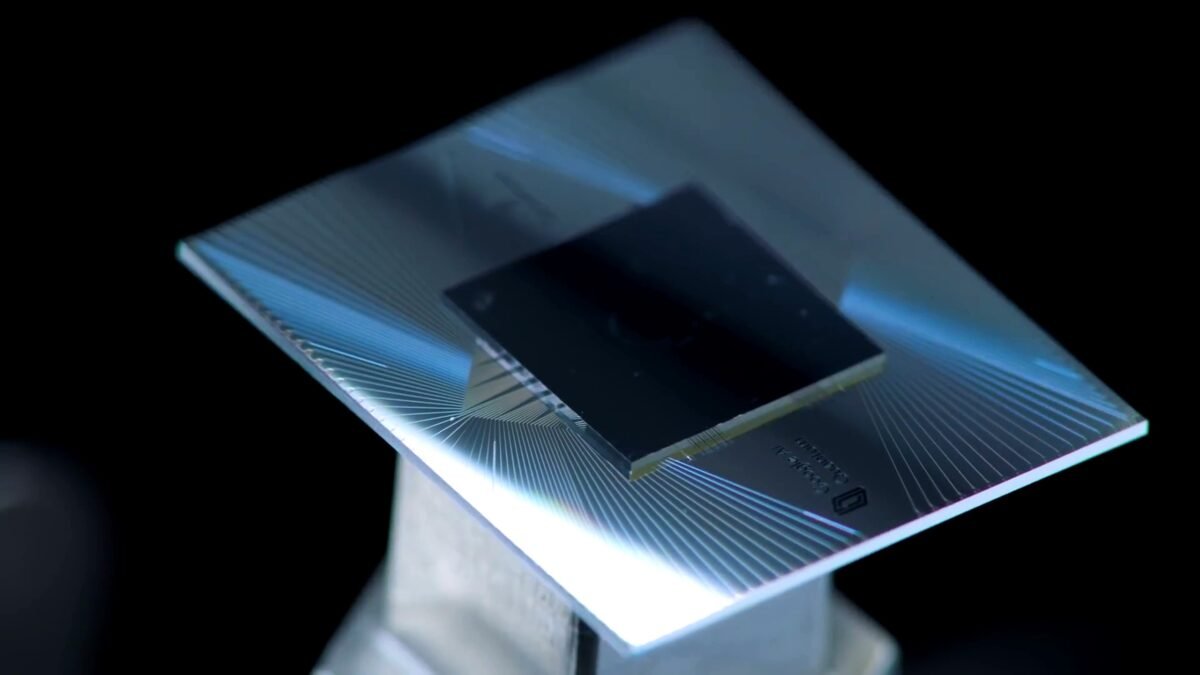 Google's Sycamore quantum processor — file photo of Google's superconducting quantum-chip hardware.
